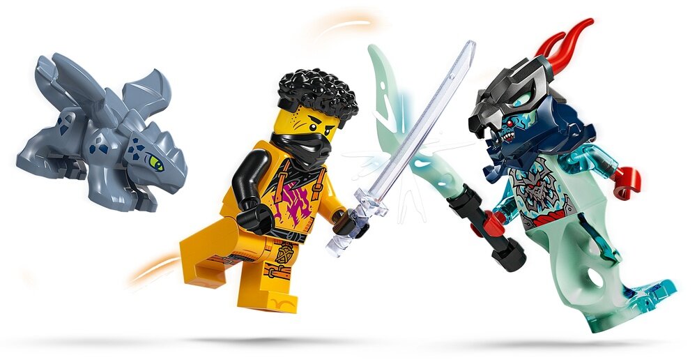 LEGO 71839 NINJAGO Mech bojowy Spinjitzu Arina Dwie minifigurki NINJAGO model Maleństwa Riyu