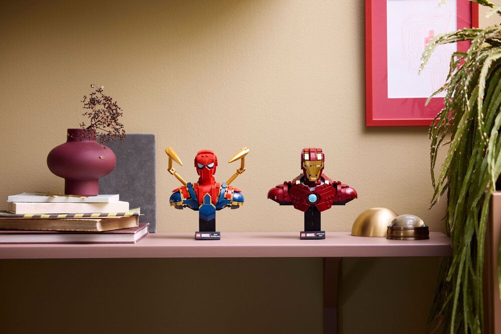 LEGO 76327 Marvel Popiersie Iron Mana MK4 Ozdoba tabliczka