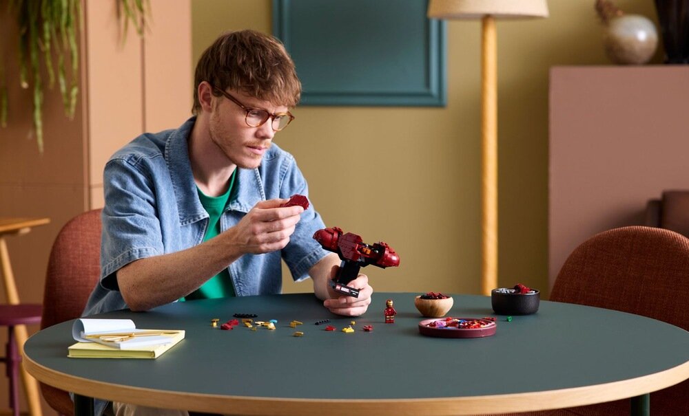 LEGO 76327 Marvel Popiersie Iron Mana MK4 relaks spędzanie czasu kreatywne myślenie koordynacja