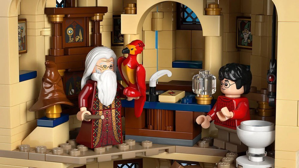 LEGO 76454 Harry Potter Zamek Hogwart: Główna wieża szczegóły pomieszczenia Lustro Ain Eingarp i Tiara Przydziału