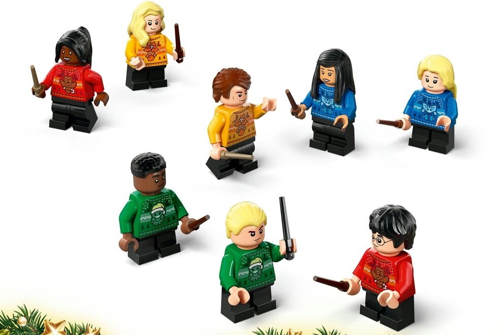 LEGO 76456 Harry Potter Kalendarz adwentowy na 2025 rok Harry Potter, Cho Chang, Draco Malfoy, Hannah Abbott, Angelina Johnson, Luna Lovegood, Blaise Zabini i Cedric Diggory
