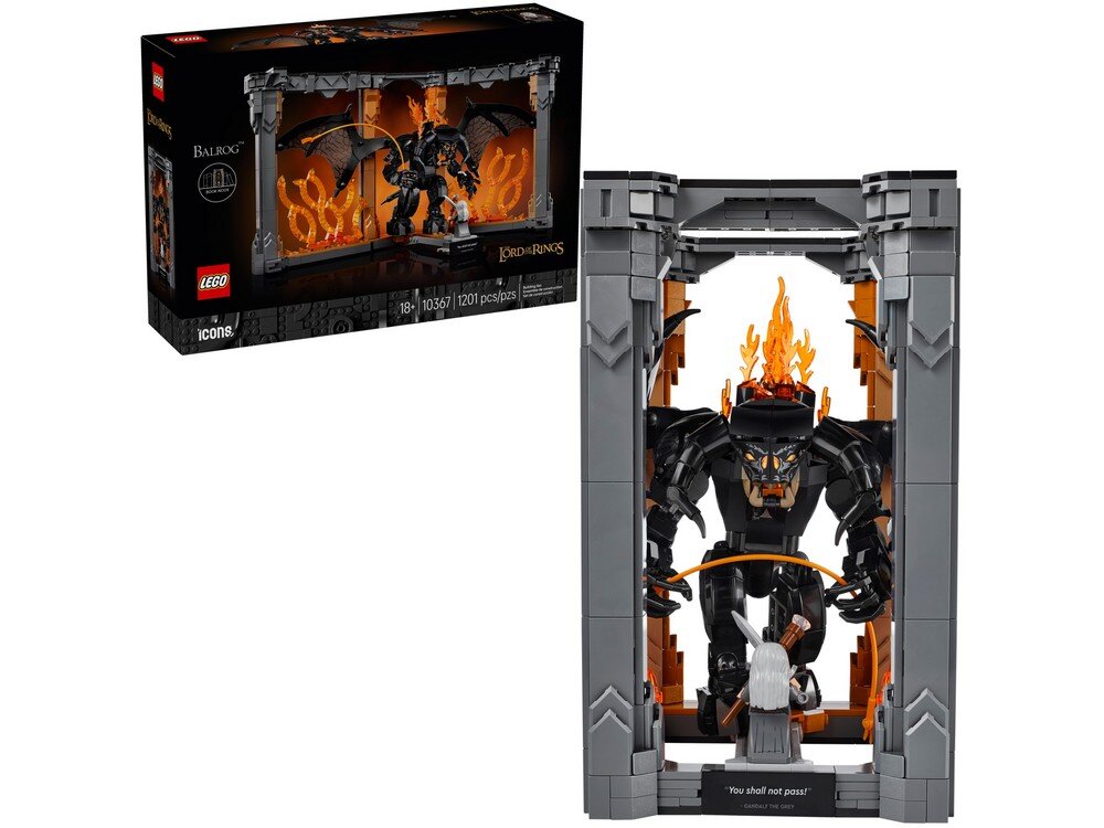 LEGO 10367 ICONS Władca pierścieni Book nook z Balrogiem  Zestaw 