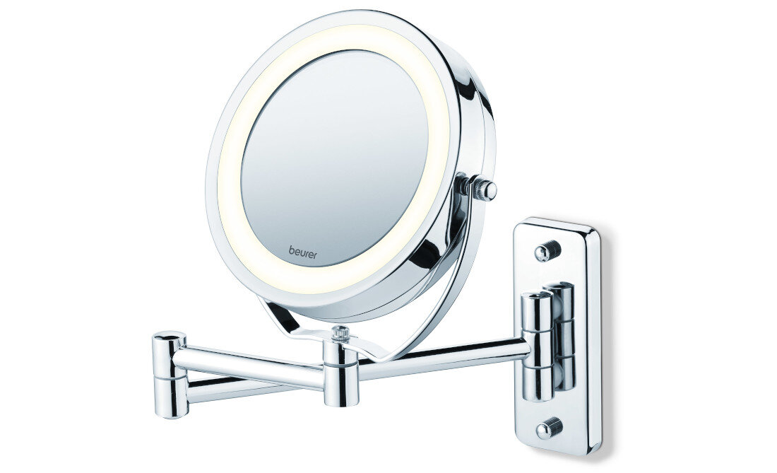 Lusterko kosmetyczne BEURER BS 59 Konstrukcja 2 w 1 w formie wiszącej, jak i stojącej śrubek do łatwego zamocowania na ścianie Montaż bez wiercenia proces montowanie