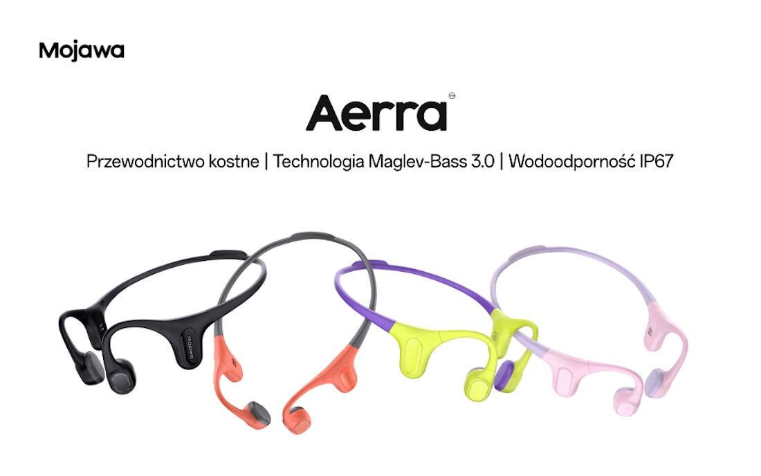 Słuchawki MOJAWA Aerra - Pełna swoboda i czysty dźwięk, słuchawki w różnych kolorach na białym tle