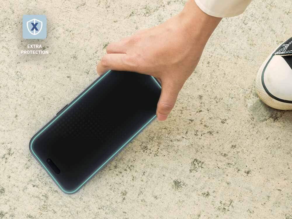 Szkło hybrydowe Hyper-X jest odporne na pęknięcia po uderzeniach, co zapobiega częstym wymianom