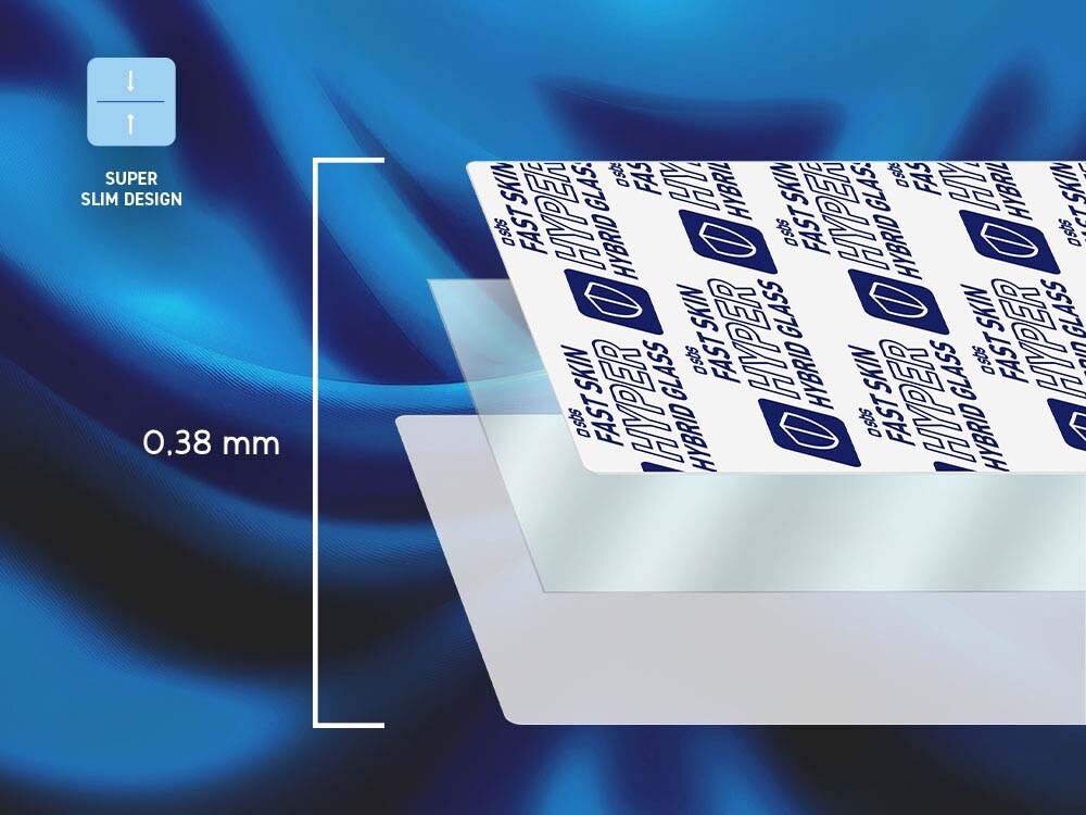 Szkło hybrydowe Slim Hyper-X o grubości 0,38 mm dla naturalnej reaktywności