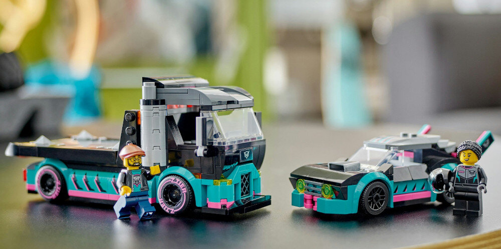 KLOCKI LEGO CITY SAMOCHÓD WYŚCIGOWY I LAWETA 60406 laweta wyścigi emocje