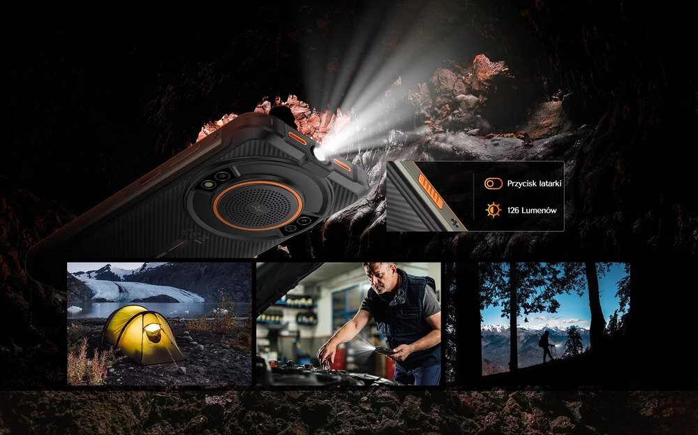ULEFONE Power Armor 16S latarka LED jasne światło nocne spacery