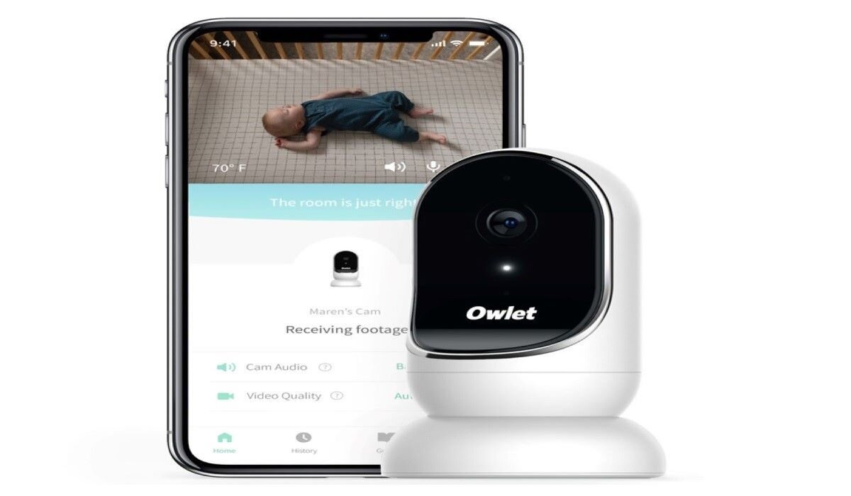 Niania elektroniczna OWLET CAM HD komunikować się przy użyciu aplikacji