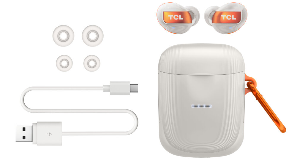 SŁUCHAWKI BLUETOOTH TCL ACTV500TWS DOKANAŁOWE zestaw