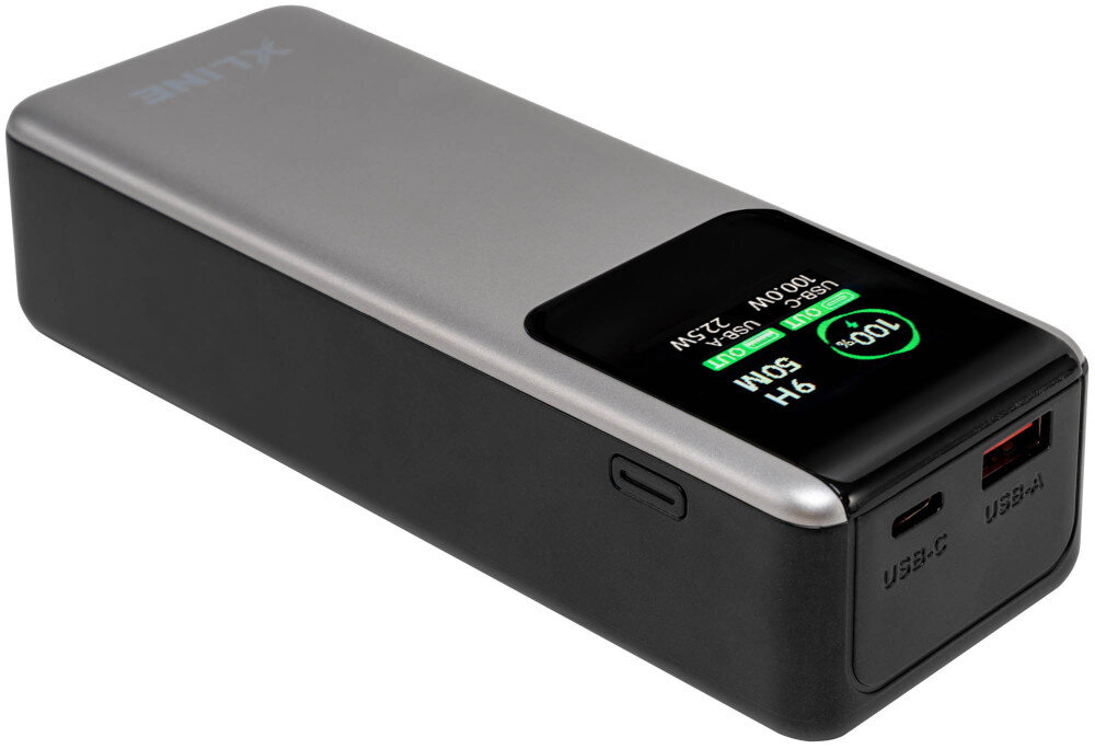Powerbank XLINE GPB420K 20000 mAh 100W Czarny, bezpieczne przechowywanie, temperatura 15-25°C, obudowa ABS
