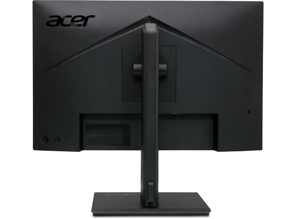 Monitor ACER Vero B7 B247YGBMIPRX Tył obudowy monitora z widoczną podstawą, uchwytem na kable, przyciskami sterującymi oraz logo producenta w rogu