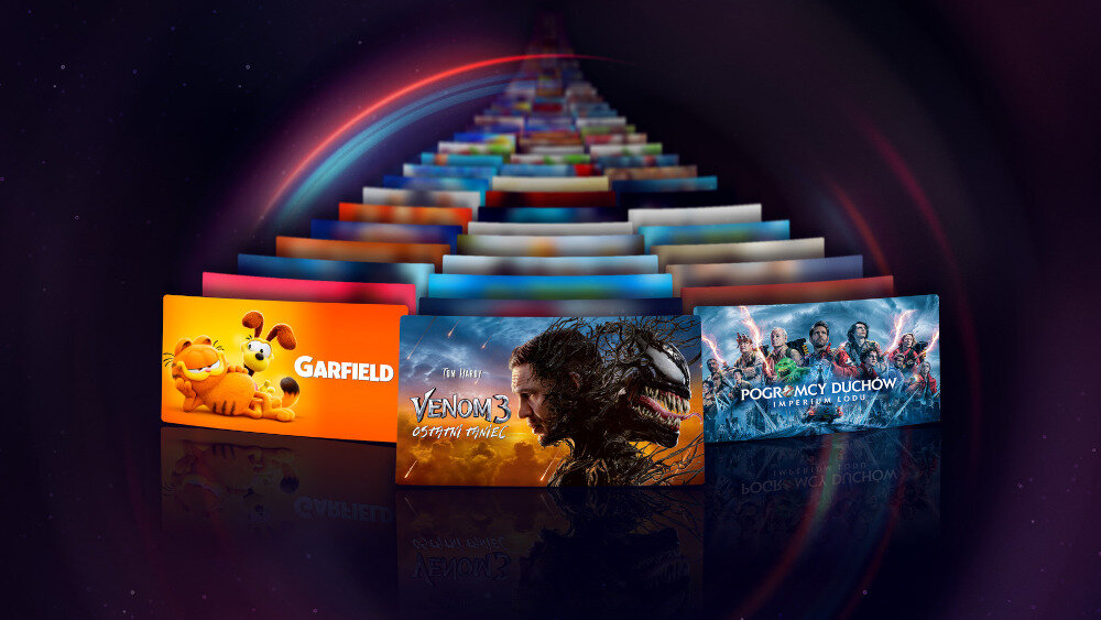 Telewizor SONY K85S35B kino 4K Sony Pictures Core IMAX Pure Stream, slajdy różnych seriali i filmów