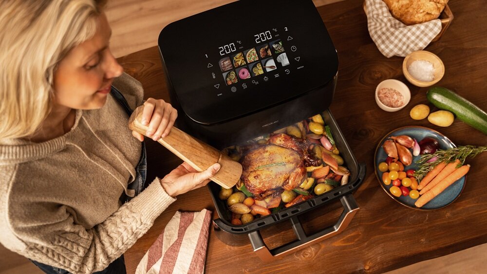 Air Fryer Frytkownica beztłuszczowa CECOTEC Cecofry&Grill Smokin frytkownica, grill, piekarnik, minimalna ilość tłuszczu