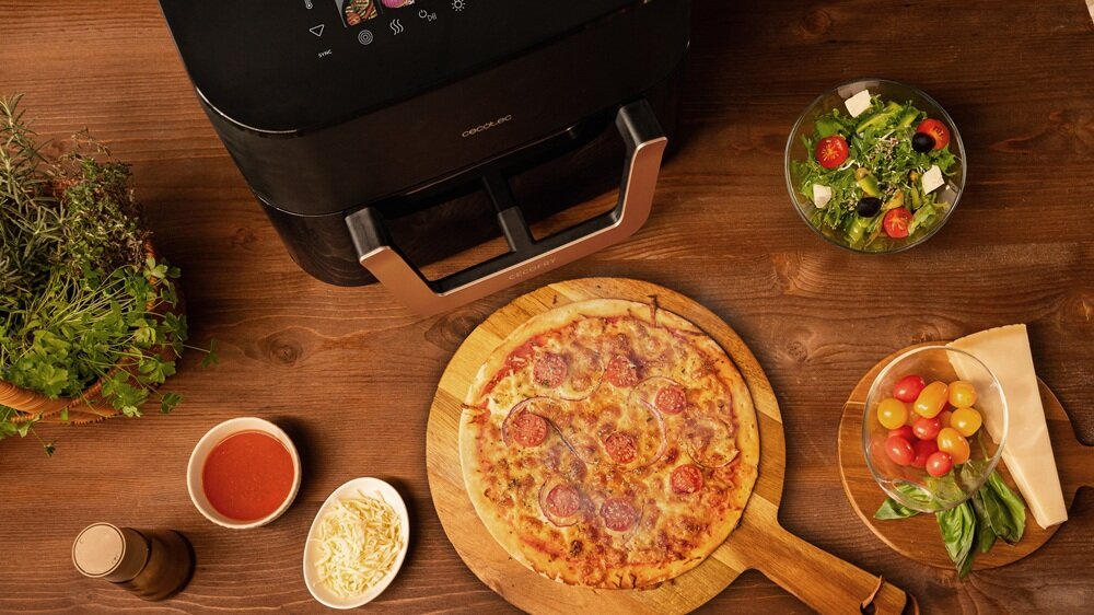 Air Fryer Frytkownica beztłuszczowa CECOTEC Cecofry&Grill Smokin szybkie nagrzewanie, szeroki zakres temperatur, suszenie, podgrzewanie, pieczenie, grillowanie