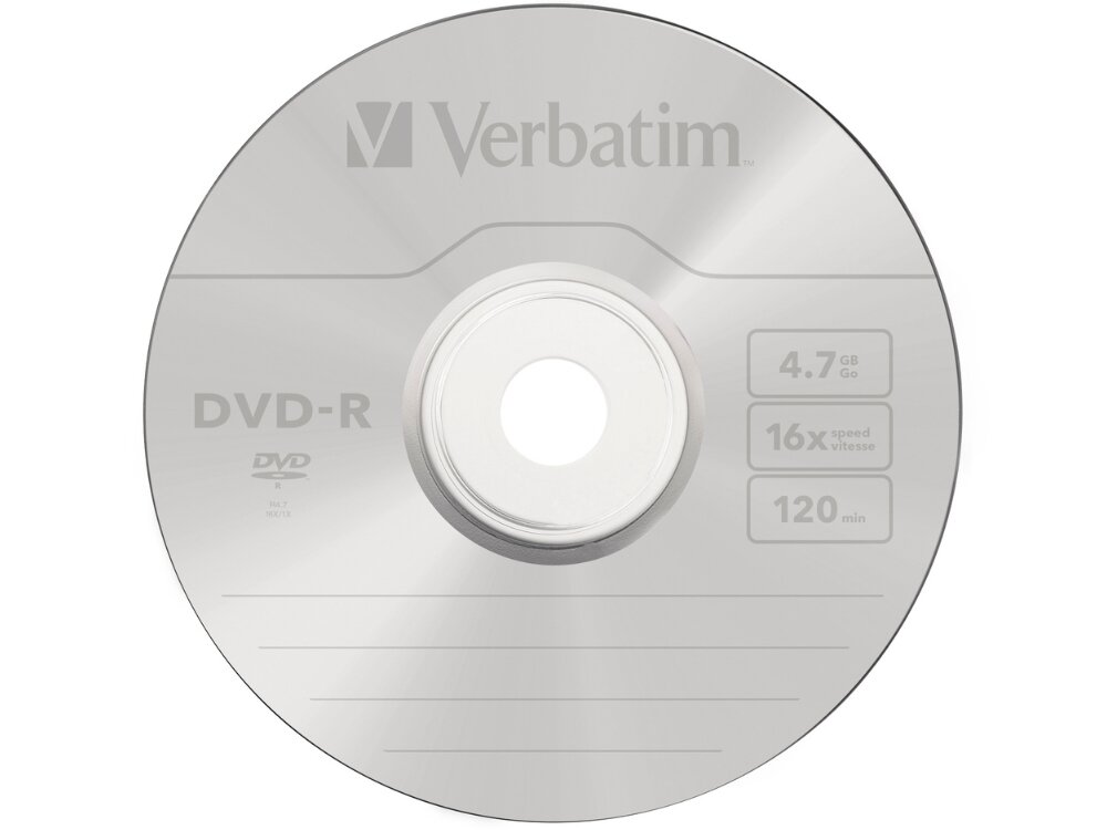 Płyta VERBATIM DVD-R 4.7GB 16x Slim
                płyta w opakowaniu stabilność powtarzalność działania bezpieczne przechowywanie danych
