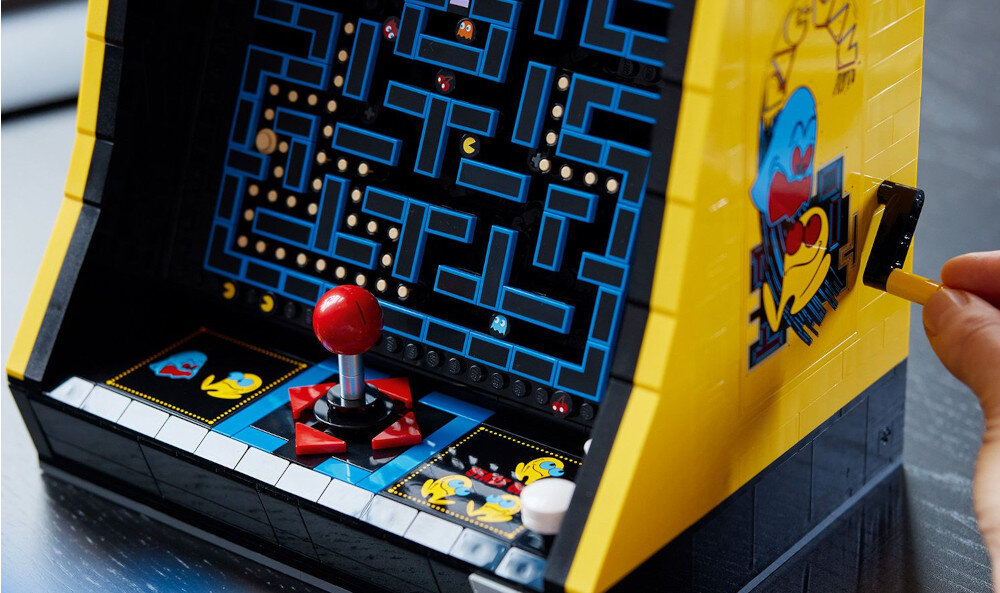 KLOCKI LEGO ICONS AUTOMAT DO GRY PAC-MAN 10323 Bezpieczeństwo jakość trwałe zestaw uchwyt obracanie labirynt