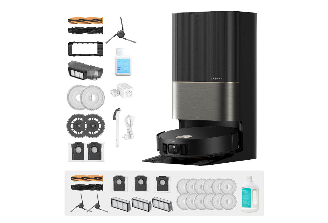Robot sprzątający DREAME X50 Ultra Complete Czarny zestaw akcesoria komplet wyposazenie