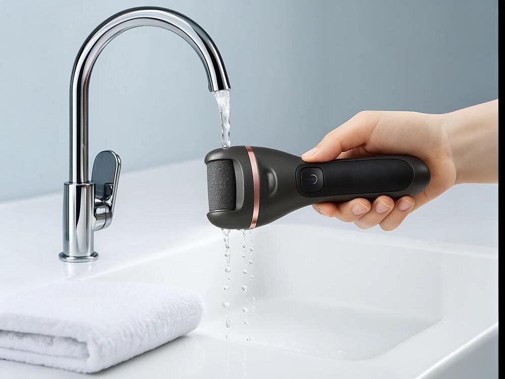 Pilnik elektryczny do stóp EXTRALINK EX.28464 ułatwienie codziennej pielęgnacji, szybkie usuwanie zrogowaciałej skóry, dopasowana intensywność pracy