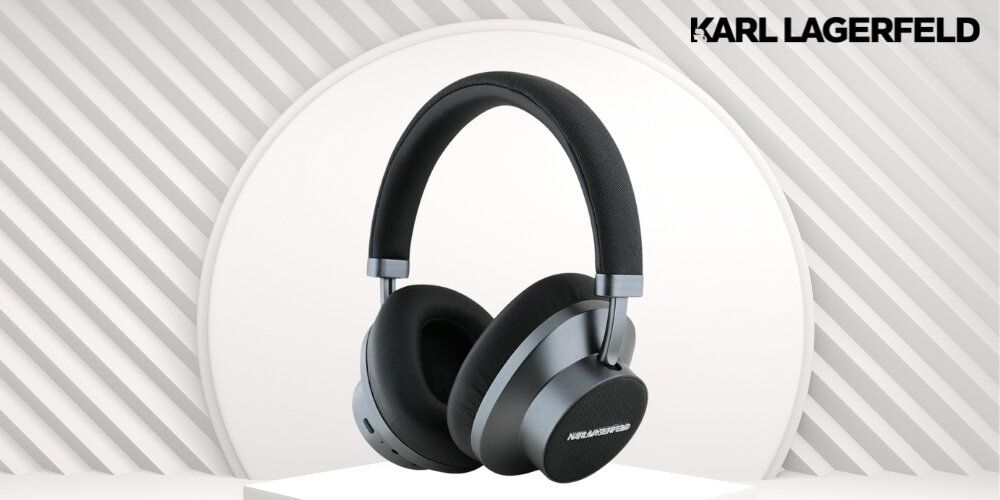 Słuchawki nauszne Karl Lagerfeld Saffiano Elongated - Słuchawki klasy premium, baner