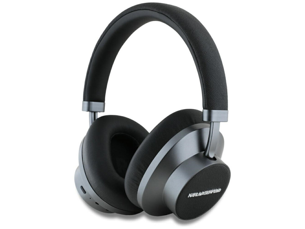 Słuchawki nauszne Karl Lagerfeld Saffiano Elongated - Design i komfort, słuchawki na białym tle