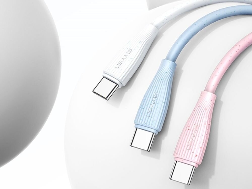 Kabel USB - USB-C USAMS Green Series SJ714 18W 1 m kabel w kilku kolorach, ladowanie bez ograniczen