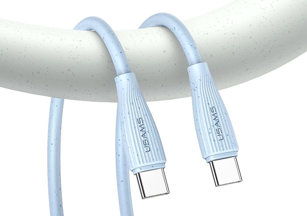 Kabel USB-C - USB-C USAMS Green Series SJ716 60W 1 m zasilanie, moc, bezpieczenstwo, szybkie ladowanie