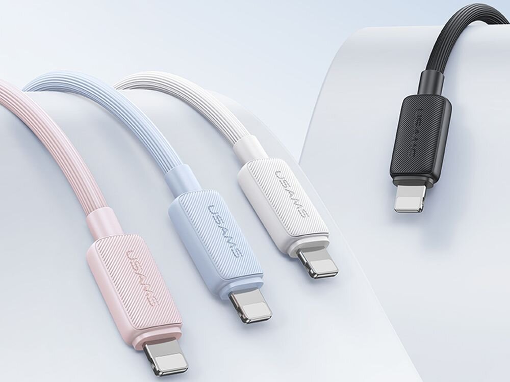 Kabel USB-A Lightning USAMS KY Series US-SJ689 1 m cztery kolory kabla, przewod, ladowanie