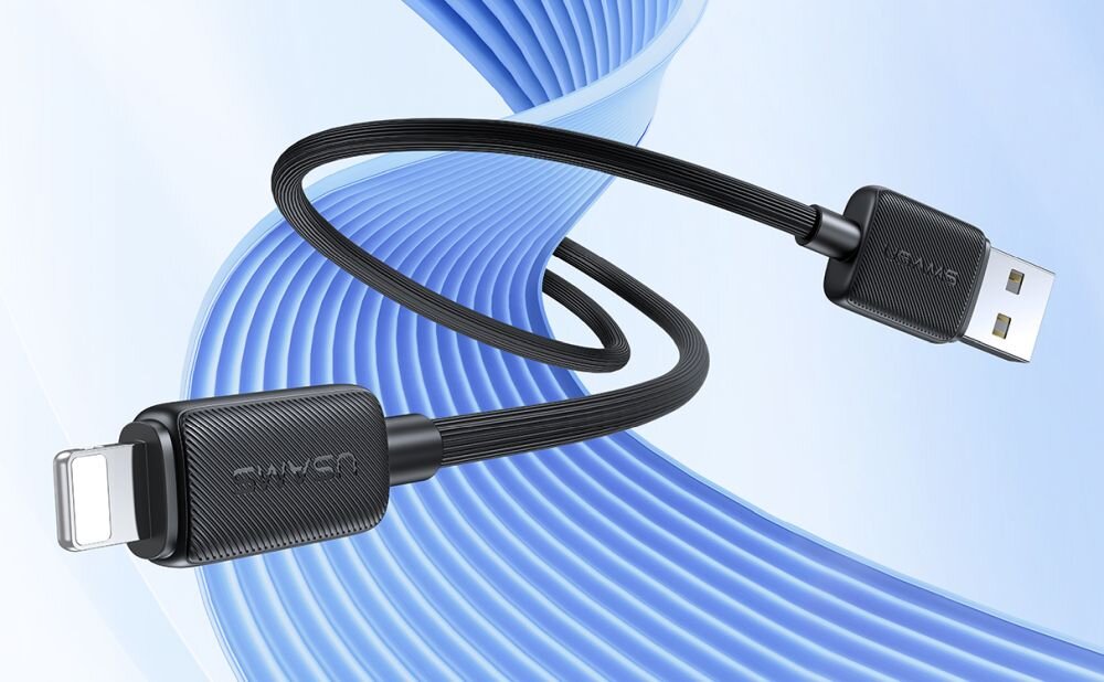Kabel USB-A Lightning USAMS KY Series US-SJ689 1 m dwa w jednym, kabel z koncowkami, funkcje 2w1, predkosc, przesyl, pliki