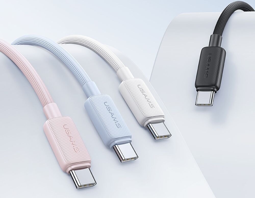 Kabel USB-C do USB-C USAMS KY Series US-SJ691 60W 1 m kabel w roznych wersjach kolorystycznych, uzupelnienie mocy, energia, ladowanie