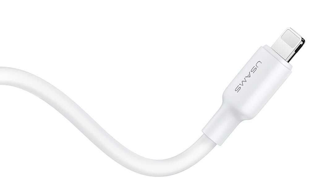 Kabel USB-C Lightning USAMS US-SJ610 U84 PD 1 m kabel bialy, biuro, dom, lacznosc, przesyl, ladowanie