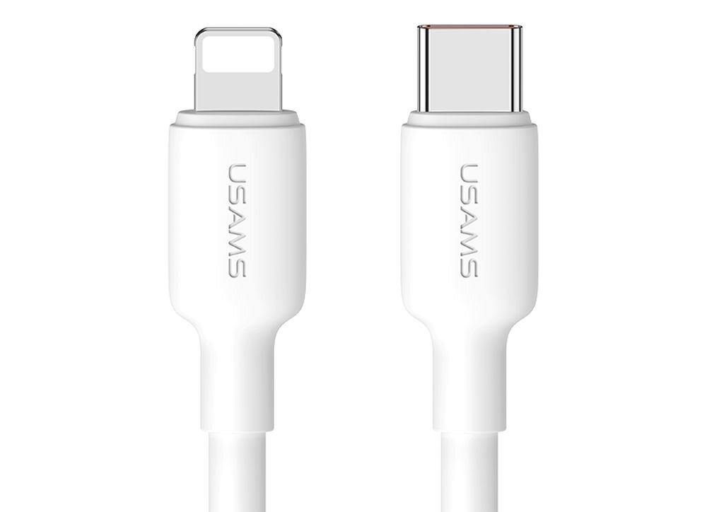 Kabel USB-C Lightning USAMS US-SJ610 U84 PD 1 m port lightining przechowywanie przenoszenie kabel widoczne zlacza usb-c lightning