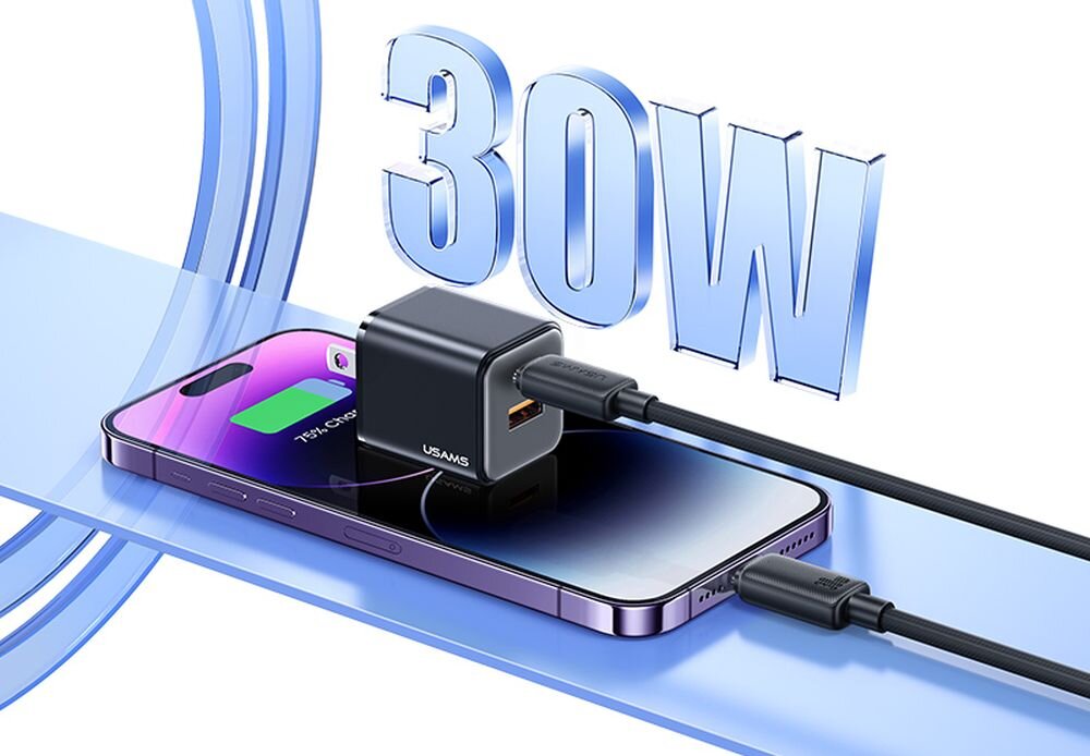 Kabel USB-C Lightning USAMS KY Series US-SJ692 1 m kompatybilnosc, smartfon z telefonem, ladowanie bez opoznien
