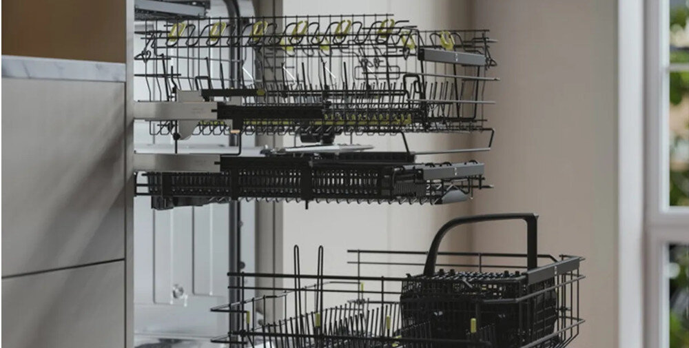 ZMYWARKA ASKO DFI544H/1 lifestyle Prowadnice teleskopowe łatwe wysuwanie koszy wygoda