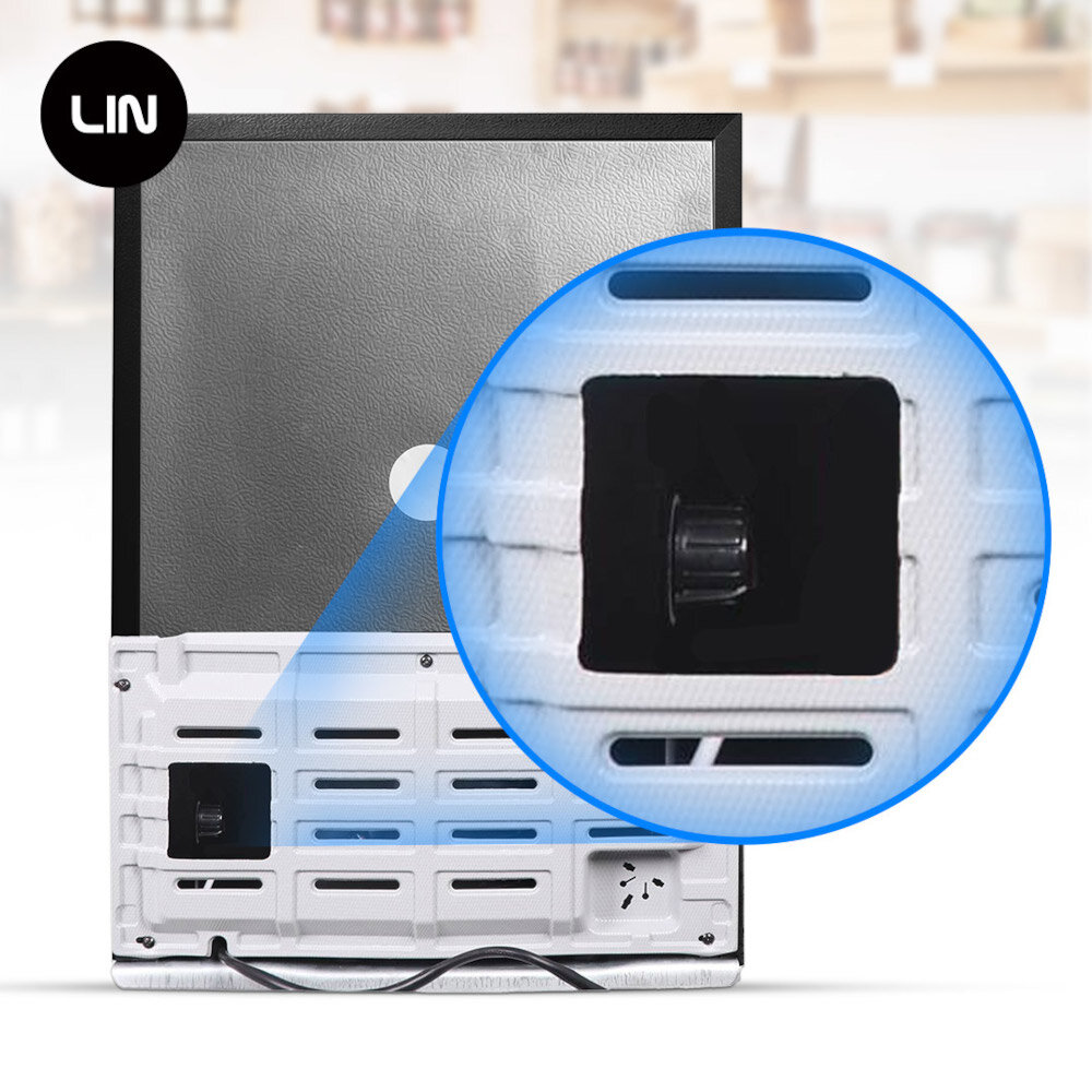 ZAMRAŻARKA LIN LI-BD-60 zbliżenie panel sterowania pokrętło regulacja temperatury sterowanie panel