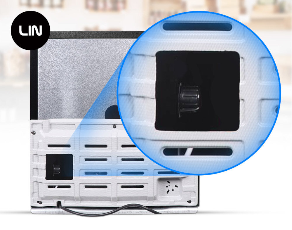 ZAMRAŻARKA LIN LI-BD-32 zbliżenie panel sterowania pokrętło regulacja temperatury sterowanie panel