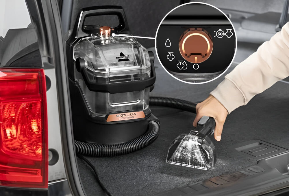 Odkurzacz piorący BISSELL SpotClean HydroSteam Pro 3700N szybkie schnięcie czyszczenie tapicerki tryb tylko parownica efektywna funkcja oszczędność czasu wygoda natychmiastowa dostępność odświeżone meble