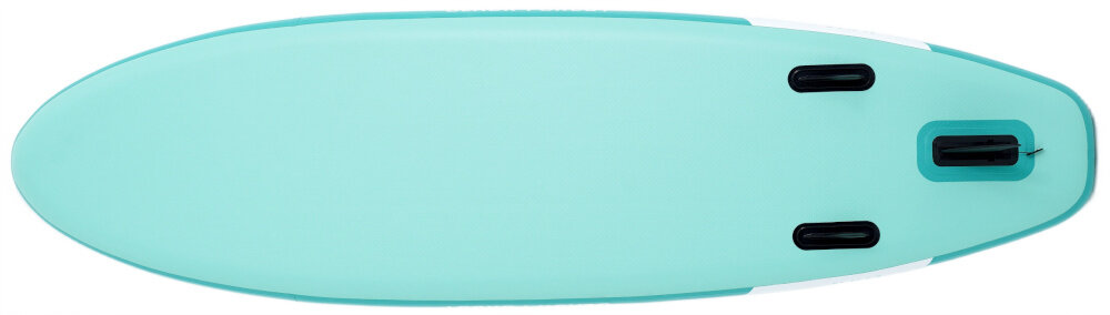 Deska SUP EXTRALINK SUP-2000 275 x 76 x 15 cm deska na białym tle widoczna od tyłu waga około 10 kg zajmuje niewiele miejsca płynne suniecie po wodzie mniejsze zmęczenie