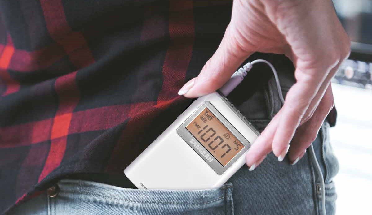 SANGEAN DT-160 radio kieszonkowe kompaktowe przenośne, radio wyciągane z kieszeni spodni