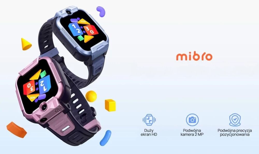 MIBRO Z5 4G LTE smartwatch dla dzieci wideorozmowy HD ekran 1.69 cala GPS bezpieczeństwo