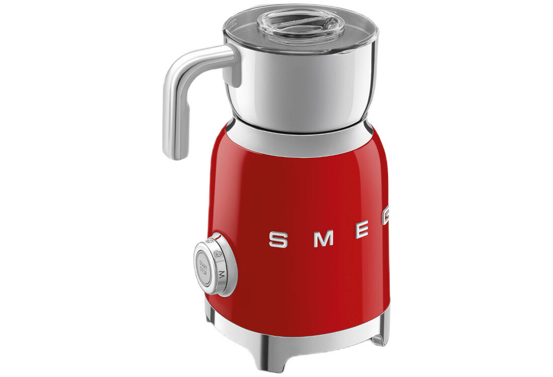 Spieniacz SMEG MFF11RDEU Czerwony Dopasowany do kuchni wymiary swoboda