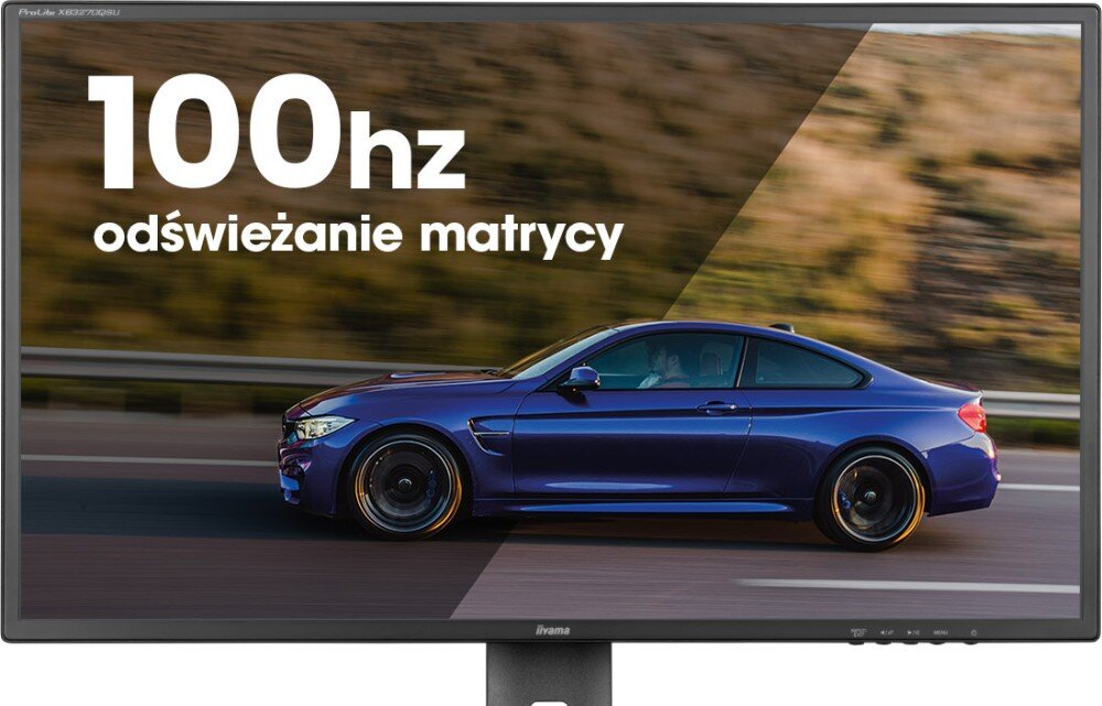 Monitor IIYAMA ProLite XB3270QSU-B1 31.5 2560x1440px IPS 100Hz 3 ms odświeżanie czas reakcji synchronizacja Adaptive-Sync