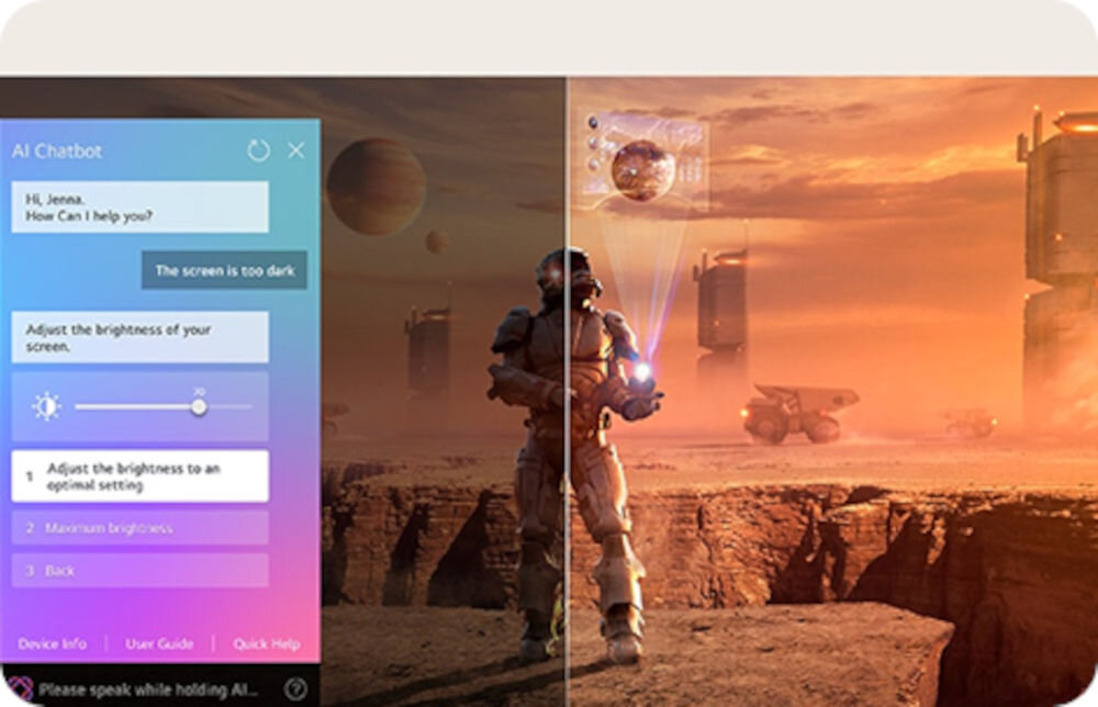 Telewizor LG 100QNED86A6A - Rozmowa z AI w zasięgu pilota, astronauta na czerwonej planecie, AI Chatbot, 