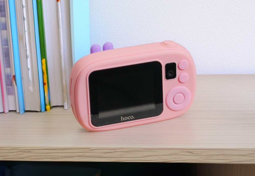 HOCO DV205 aparat dziecięcy z przednim i tylnym obiektywem oraz trybem selfie