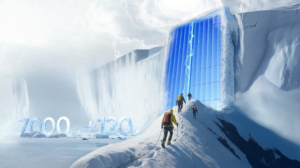 Smartfon REALME GT 7 bateria w lodowcu   