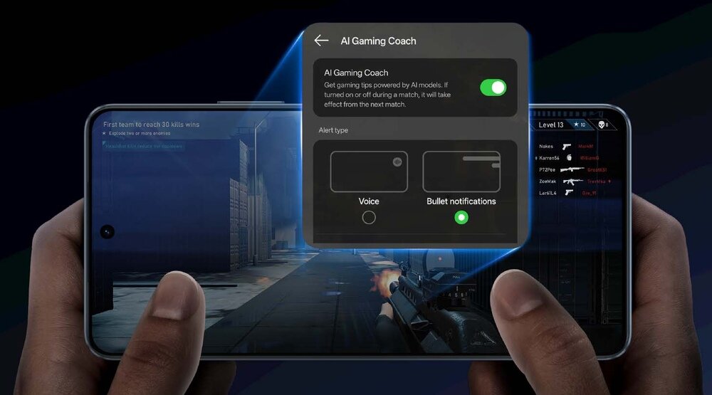 Smartfon REALME GT 7 podczas gry   