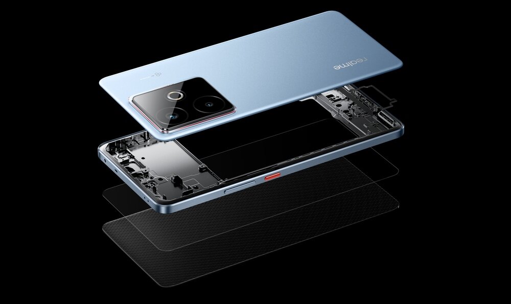 Smartfon REALME GT 7T rozłożony