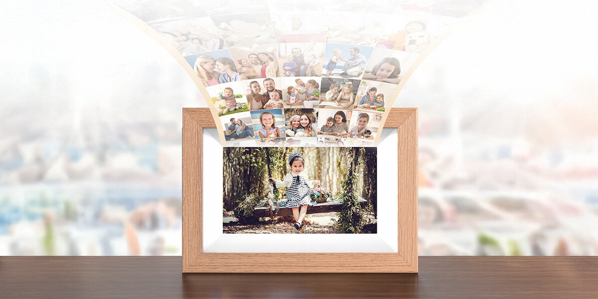 Ramka cyfrowa KODAK RCF-702W Burlywood Format Video Ramka z której wychodzą duże ilości zdjęć