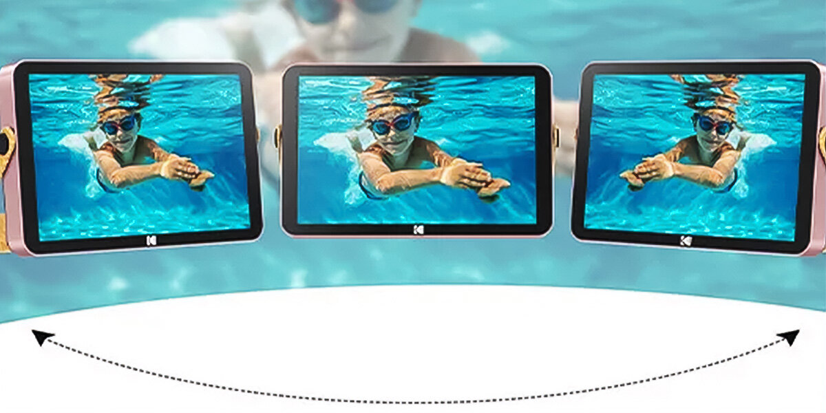 Ramka cyfrowa KODAK RWF-108V Różowy, IPS, Ramka w 3 różnych kątach, w ramce nurkujące dziecko