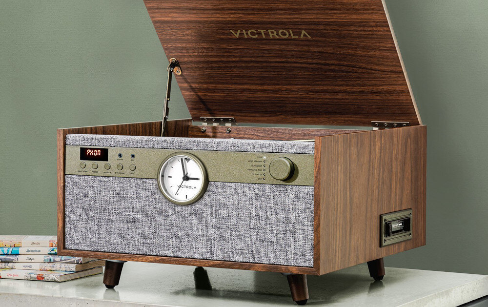 Gramofon VICTROLA VTA-835SB - Płynna praca bez zakłóceń, gramofon stojący na stole